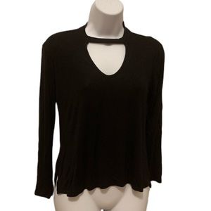 Mine‎ black long sleeve top